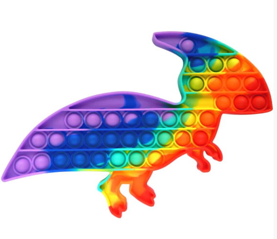 Jumbo Dinosaur Rainbow Poppit Parasaurolophus - Playthings Aplenty