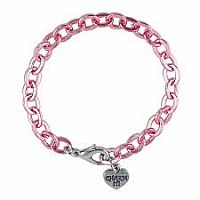 Charm It! Pink Chain Link Bracelet 