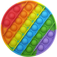 Rainbow Round Disc Poppit Popper - Playthings Aplenty