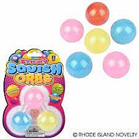 3 Pack Sticky Squish Orbs Pastel Glitter Assorted Colors