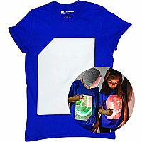 Illuminated Apparel Interactive Glow in the Dark T-Shirt  BLUE 3-4 Years 