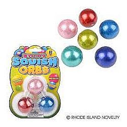 3 Pack Sticky Squish Orbs Metallic Assorted Colors