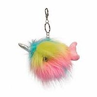 Douglas Toys Rainbow Narwhl Pom Clip