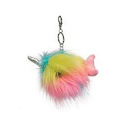 Douglas Toys Rainbow Narwhl Pom Clip