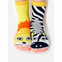 Pals Socks Size 1-3 Years Lion & Zebra